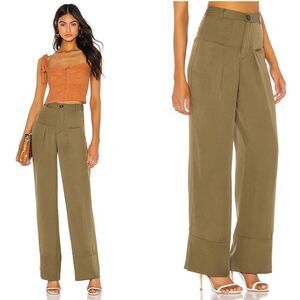 𝅺🆕 Lovers + Friends Amber Highrise Tencel Pant In Olive Green